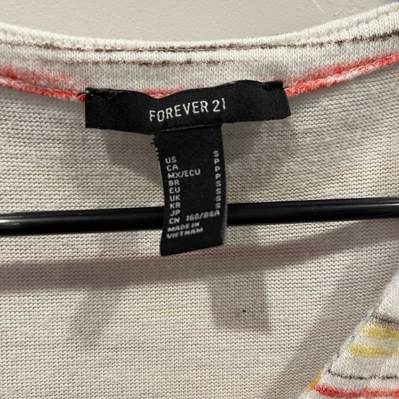 Forever 21 striped button crop top size small - Picture 3 of 3